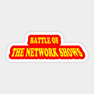 Battle of the Network Shows Logo Yellow Sticker